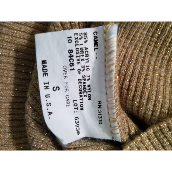 I.N. San Francisco CamelBrown Sz S Continuous Arm Bell Sleeve Smocked Bodice Top - Picture 7 of 10